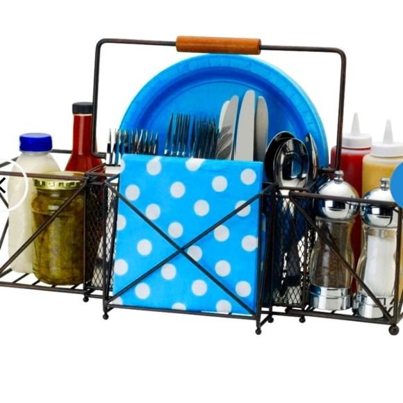 Gourmet Basics Antique Black Expandable Caddy - Picture 1 of 9